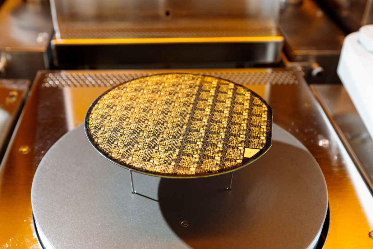 Photo of a semiconductor wafer